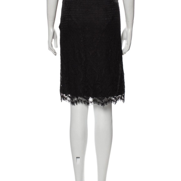 Diane von Furstenberg dvf black lace pencil skirt - Picture 3 of 10